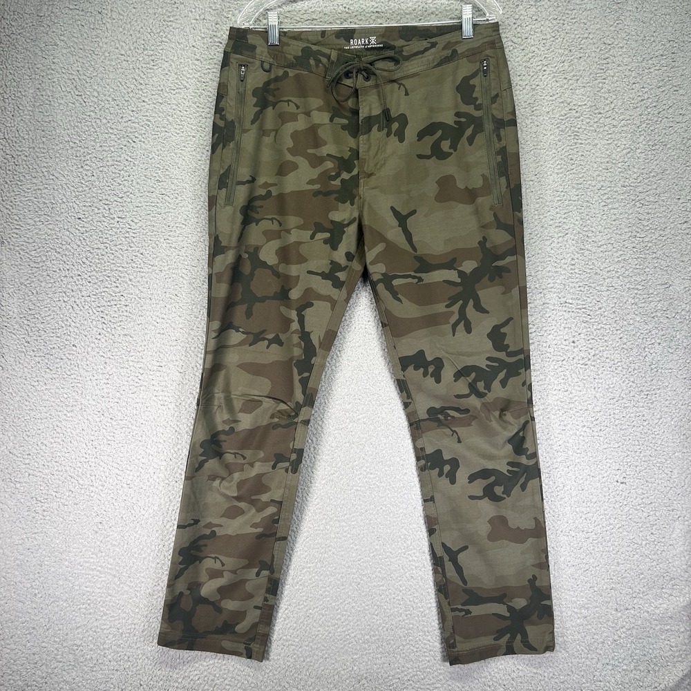 Roark Men's Camo Chinos - Olive Green & Brown